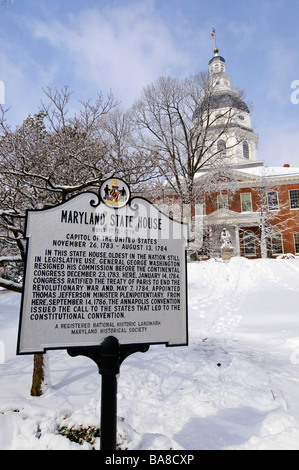 State House, Annapolis Maryland USA Banque D'Images