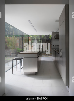 Coin cuisine dans Loft, Islington, Londres, Royaume-Uni. Banque D'Images