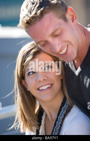 Close-up of happy young couple Banque D'Images