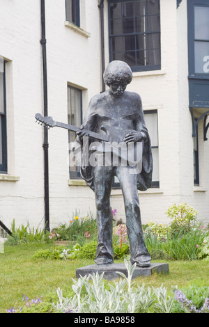 Statue de Jimi Hendrix, Dimbola Lodge, l'eau douce, l'île de Wight Banque D'Images