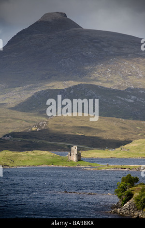 Château Ardvreck Quinag et Loch Assynt Wester Ross Highlands Ecosse Banque D'Images