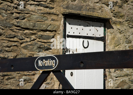 Inscription - aucun stationnement - sur gate Banque D'Images