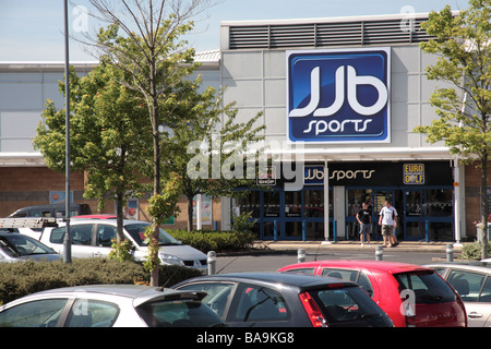 JJB Sports store, Robin Retail Park, Wigan Banque D'Images