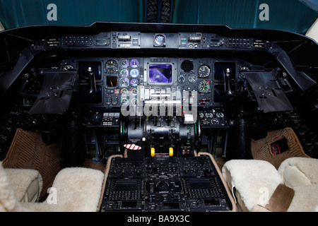 Pilotage d'un Gulf Stream jet G III Banque D'Images