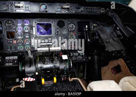 Cockpit de Gulf Stream G III Banque D'Images