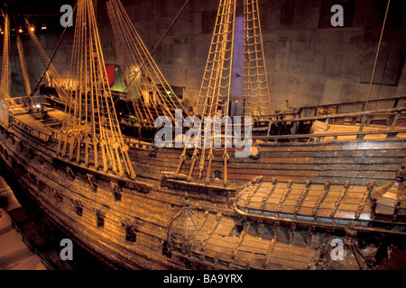 Le fameux galion suédois, Vasa, première série de la voile en 1628. Son voyage, qu'il coule en raison de sa hauteur et l'absence de lest. Banque D'Images