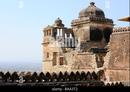 Les ruines de Rana Kumbha s Palace à Chittaurgarh Fort Rajasthan Inde Banque D'Images