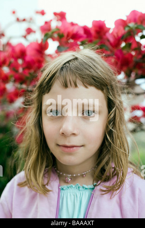 Portrait d'une jeune fille scandinave, la Grèce. Banque D'Images