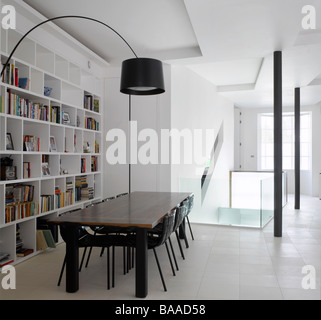 Salle à manger en Loft, Islington, Londres, Royaume-Uni. Banque D'Images