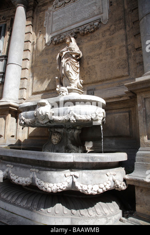 Fontaine à quatre coins, Quattro Canti, Palerme, Sicile, Italie Banque D'Images