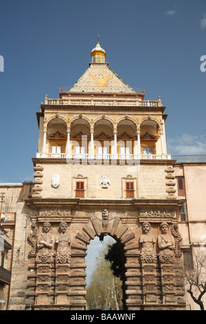 Porta Nova, Palerme, Sicile, Italie Banque D'Images