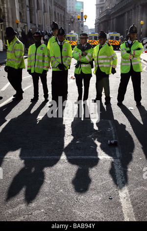 Manifestations du G20 à Londres Banque D'Images