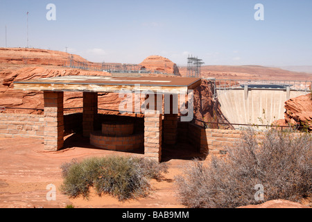 La station de visualisation publique barrage hydroélectrique à Glen Canyon Page en Arizona usa Banque D'Images