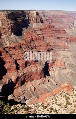 Vue sur le canyon de l'abîme grand canyon national park arizona usa Banque D'Images