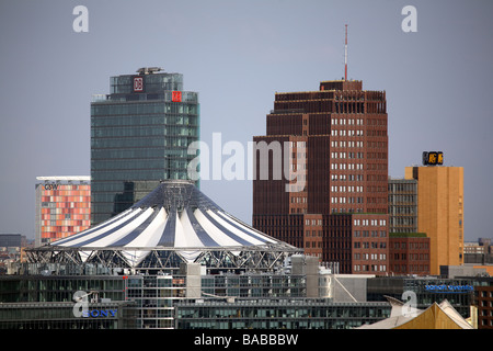 De Pologne et les tours d'habitation à la Potsdamer Platz, Berlin, Allemagne Banque D'Images