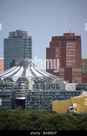 De Pologne et les tours d'habitation à la Potsdamer Platz, Berlin, Allemagne Banque D'Images