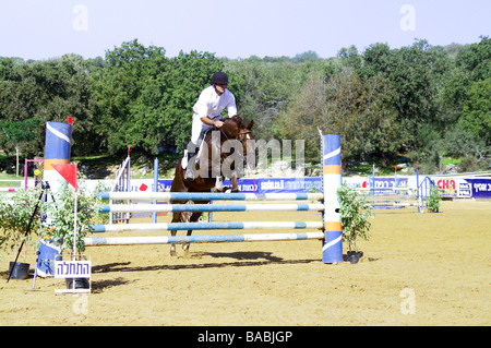 Israël Alonim compétition de saut de cheval Banque D'Images