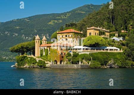 Villa del Balbianello, près de la ville de Lezzeno, Lac de Côme, Italie Banque D'Images