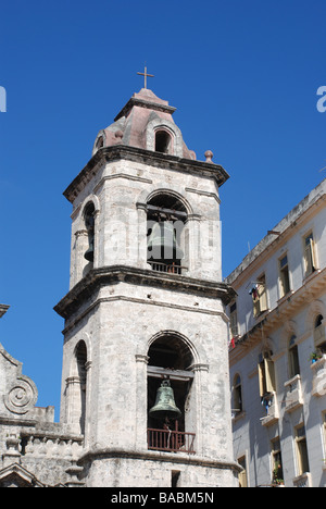 Clocher de la cathédrale de San Cristobal de La Havane, Cuba Banque D'Images