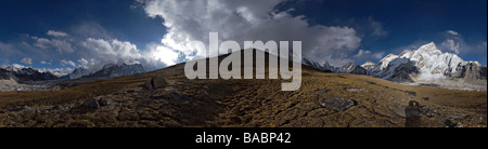 Vue depuis le Kala Pattar khumbu Népal 2008 Banque D'Images