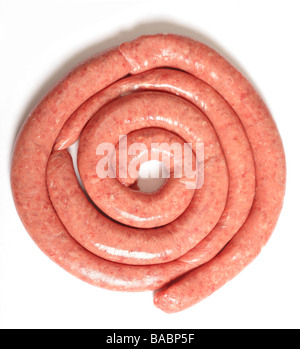 Saucisses Boerewors sud africain dans son traditionnel en Banque D'Images