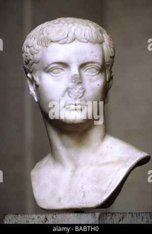 Tiberius (Julius César Augustus), 16.11.42 BC - 16.3.37 AD, empereur romain 19.8.14 - 16.3.37, portrait, buste, 1ère AD, Munich Glyptothek, , Banque D'Images