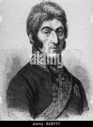 Bagration, Pyotr Ivanovitch, Prince, 1765 - 24.9.1812, général russe, portrait, gravure de bois, XIXe siècle, Banque D'Images