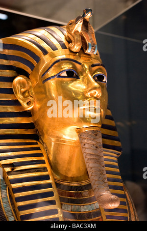 Egypte, Le Caire, Musée du Caire, Toutankhamon masque funéraire Banque D'Images