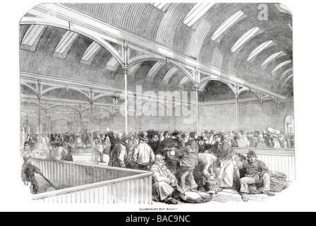 Nouveau marché Billingsgate 1854 East London riverside bâtiment poissons produits frais marchés spécialisés du commerce poissonnier vendre acheter hagg Banque D'Images