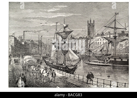 Bristol de st augustines quay Avon et quais les quais du port de navires Frome shipshape bateaux Banque D'Images