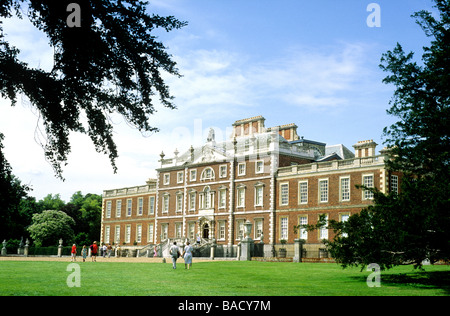 Wimpole Hall Cambridgeshire anglais du 17ème siècle un parc majestueux bâtiment d'accueil East Anglia Angleterre UK Banque D'Images