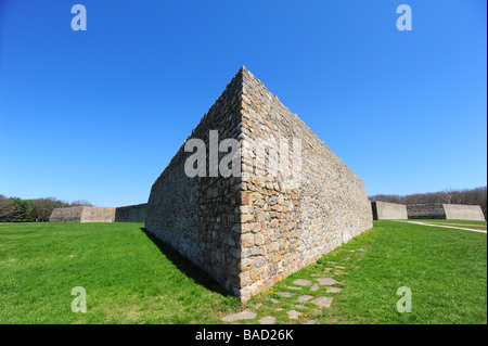 USA Maryland Washington Comté du Fort Frederick State Park près de Grande piscine extérieur mur en pierre Banque D'Images