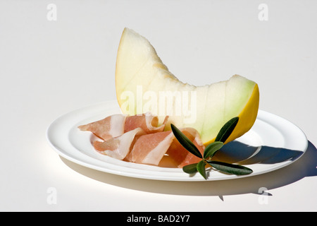 Jambon de Parme et melon Banque D'Images