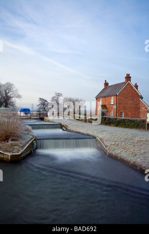 Papercourt Lock, River Wey, Nr Ripley, Surrey Angleterre Banque D'Images