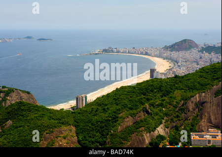 Vue sur la montagne de Sugarloaf à Rio de Janeiro, Brésil Banque D'Images