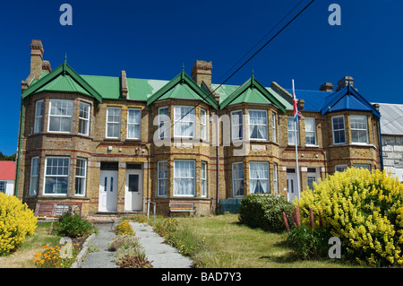 Le Jubilé de Villas sur Ross Road. Stanley, îles Falkland. Banque D'Images