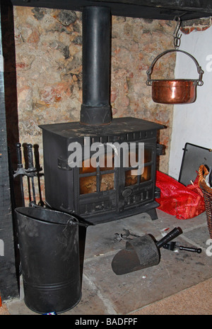 Poêle à bois Banque D'Images