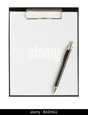 Dossier pour bureau papiers soumis il est isolé sur fond blanc Banque D'Images