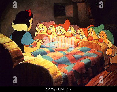 Blanche Neige et les Sept Nains Walt Disney 1937 premier long cartoon Banque D'Images