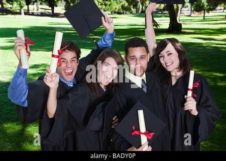 Portrait des diplômés de collège Banque D'Images