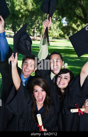 Portrait des diplômés de collège Banque D'Images