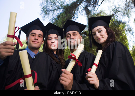 Portrait des diplômés de collège Banque D'Images