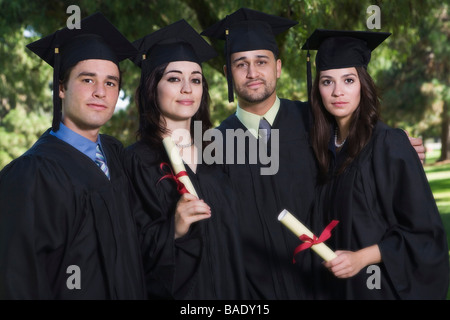 Portrait des diplômés de collège Banque D'Images