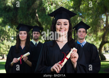 Portrait des diplômés de collège Banque D'Images