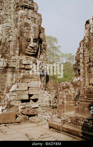 Sculptures en pierre, Angkor Wat, Siem Reap, Cambodge Banque D'Images