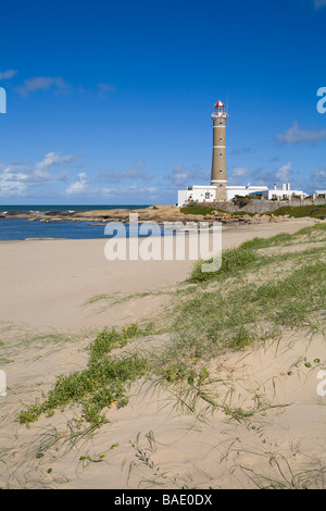 Phare sur plage, Jose Ignacio Uruguay Banque D'Images