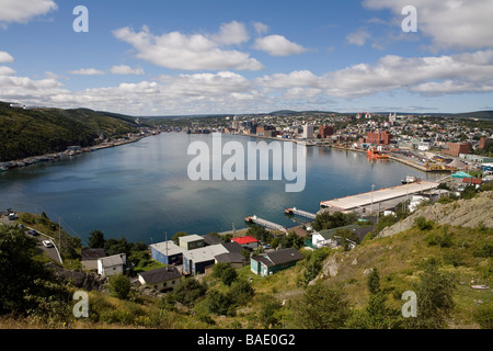 St John's Harbour de Signal Hill, Terre-Neuve, Canada Banque D'Images