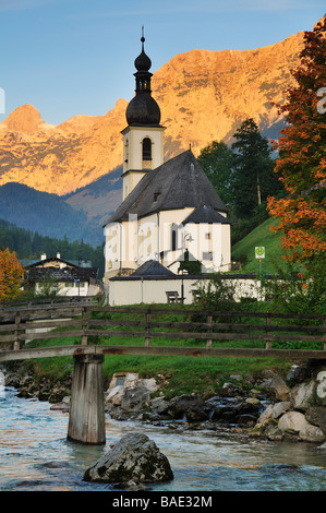 Eglise en montagnes, Ramsau, Bavière, Allemagne Banque D'Images