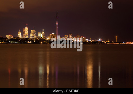 Toronto Skyline at Night, Ontario, Canada Banque D'Images