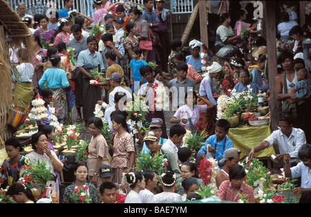 Myanmar (Birmanie), Rhône-Alpes, Taungbyon, Nat Pwe (Festival de spiritueux), offres ventes Banque D'Images